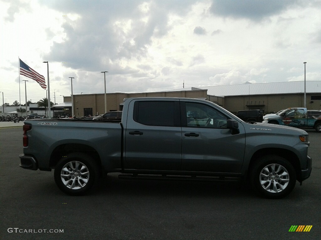 2019 Silverado 1500 Custom Crew Cab 4WD - Satin Steel Metallic / Jet Black photo #6