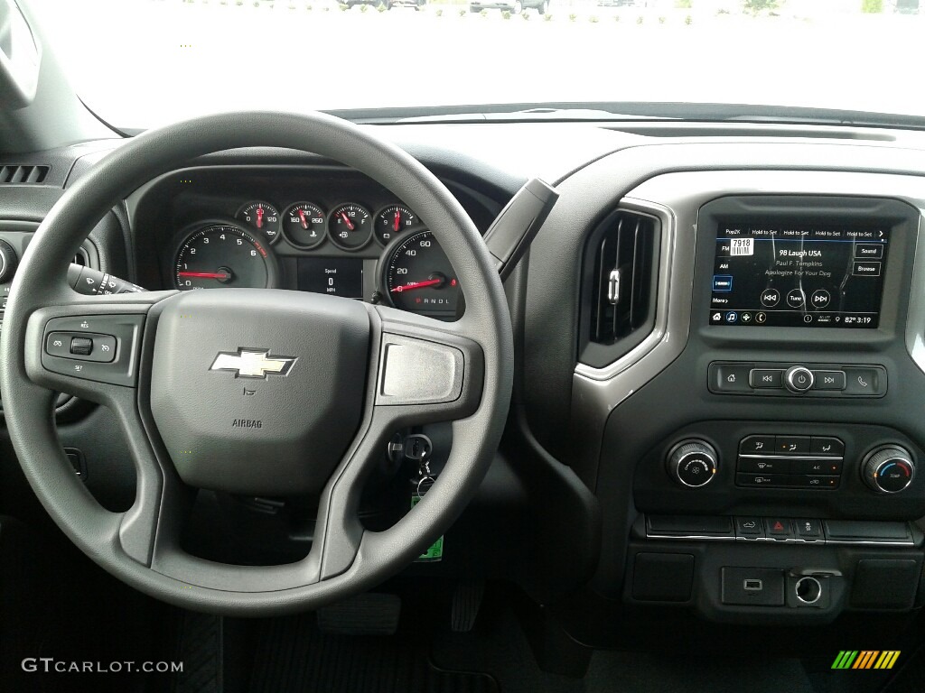 2019 Silverado 1500 Custom Crew Cab 4WD - Satin Steel Metallic / Jet Black photo #13