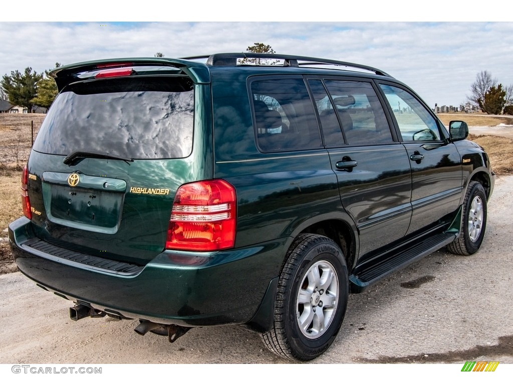 2002 Highlander V6 4WD - Electric Green Mica / Ivory photo #4