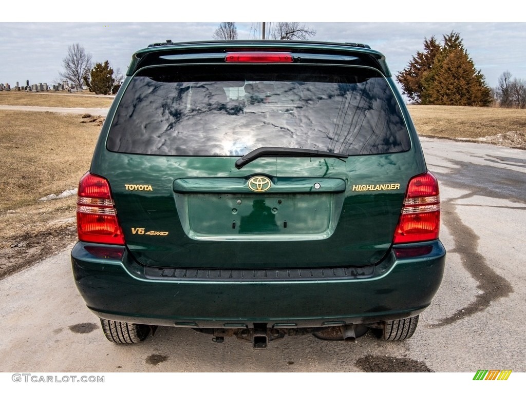 2002 Highlander V6 4WD - Electric Green Mica / Ivory photo #5