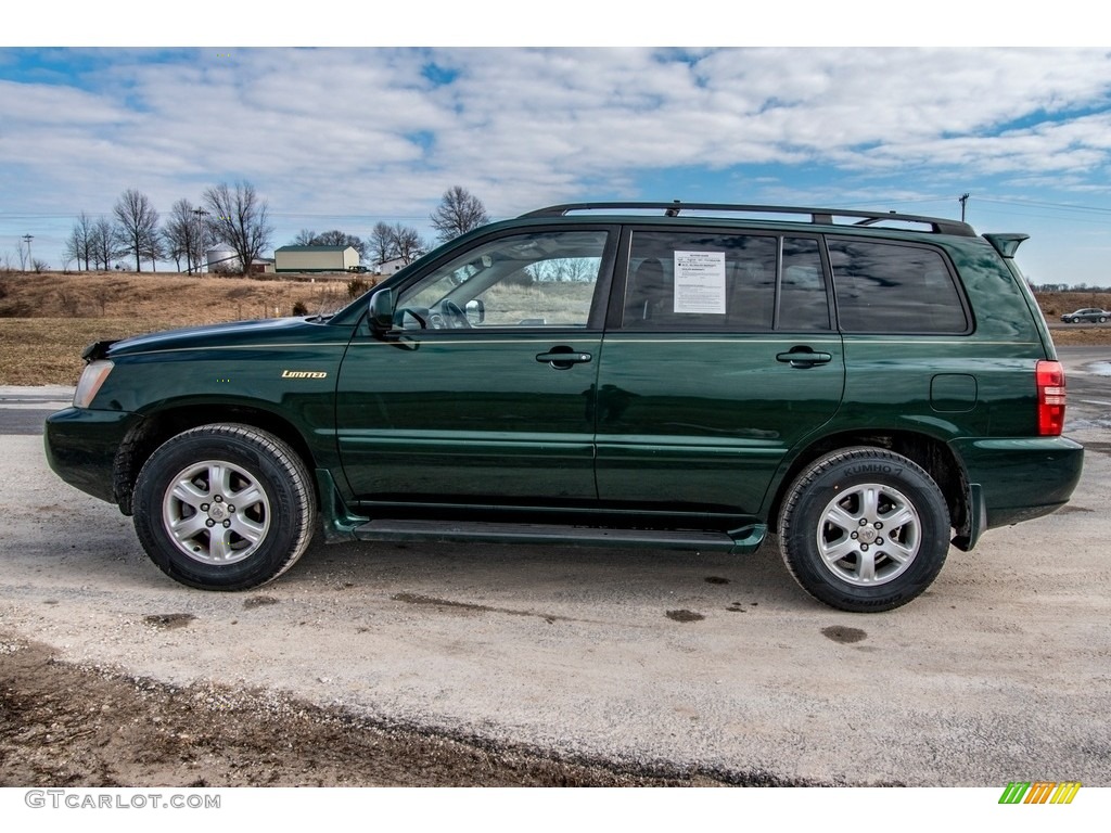 2002 Highlander V6 4WD - Electric Green Mica / Ivory photo #7