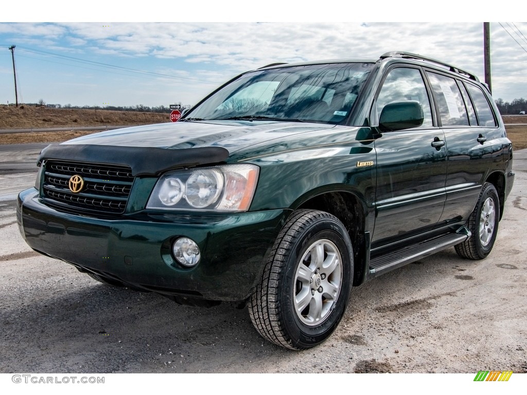 2002 Highlander V6 4WD - Electric Green Mica / Ivory photo #8