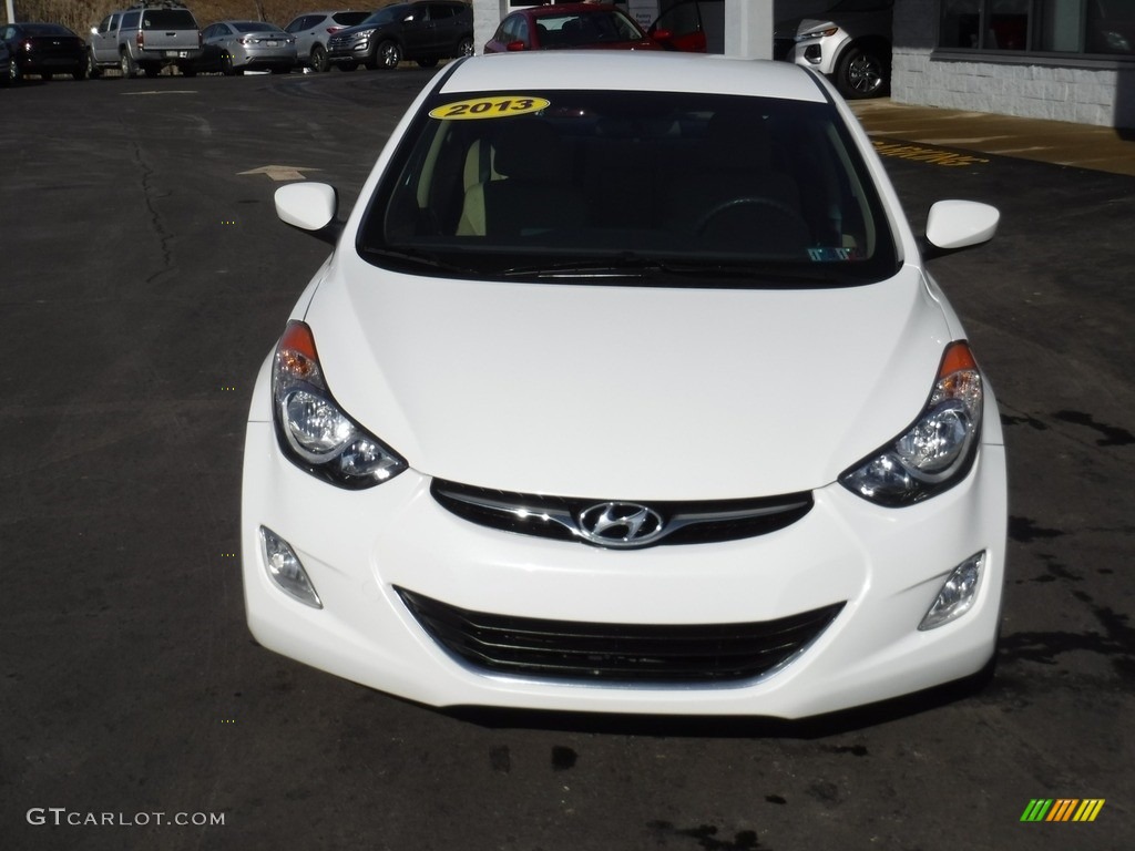 2013 Elantra GLS - Shimmering White / Beige photo #4