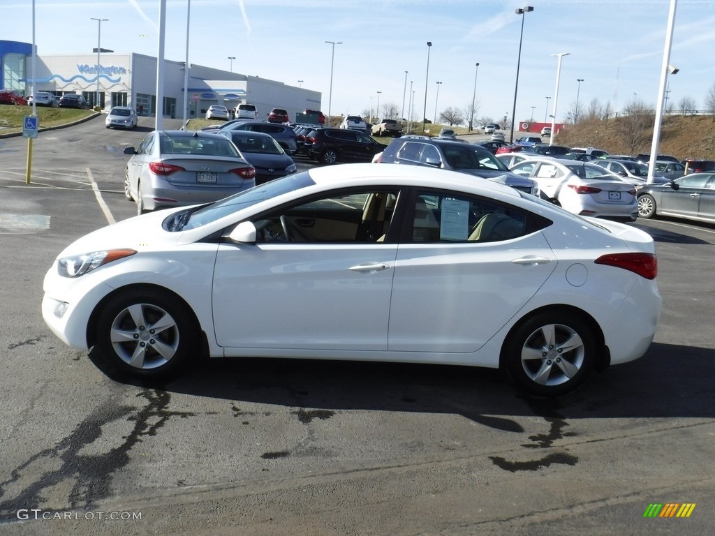 2013 Elantra GLS - Shimmering White / Beige photo #6