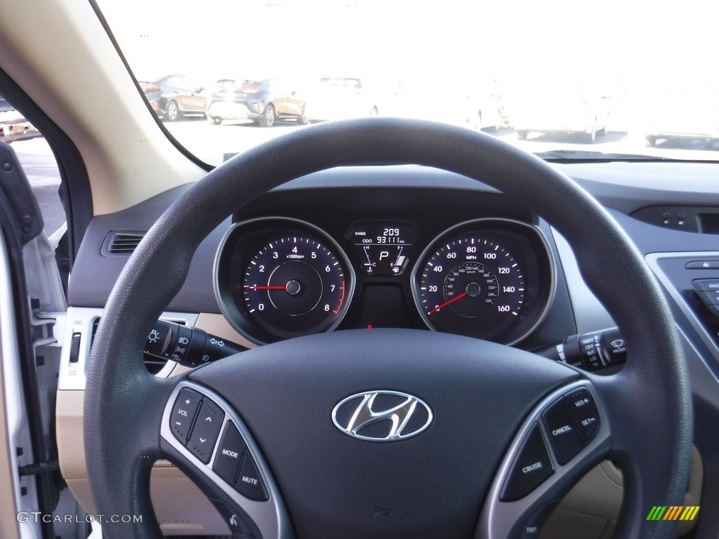 2013 Elantra GLS - Shimmering White / Beige photo #18