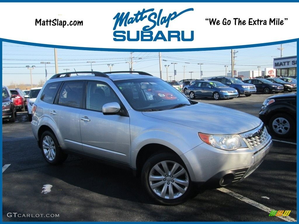 2011 Forester 2.5 X Premium - Spark Silver Metallic / Black photo #1