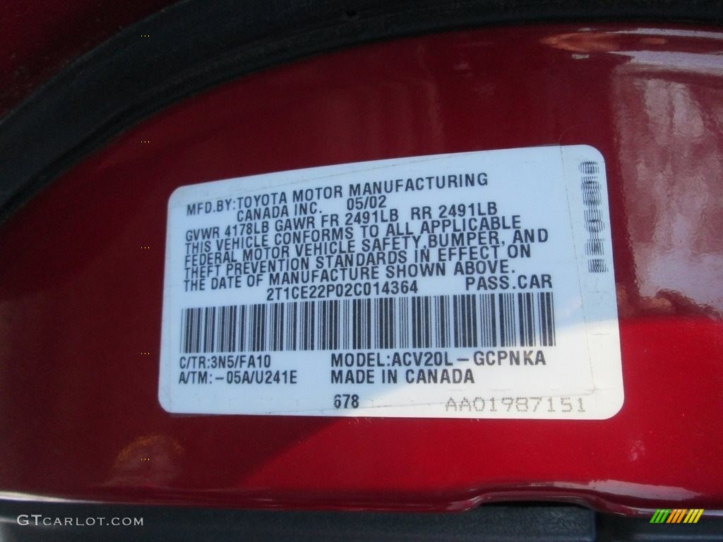 2002 Solara SE Coupe - Red Flame Metallic / Charcoal photo #23