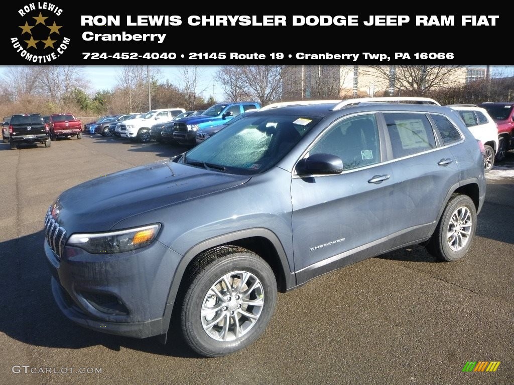 2019 Cherokee Latitude Plus 4x4 - Blue Shade Pearl / Black photo #1