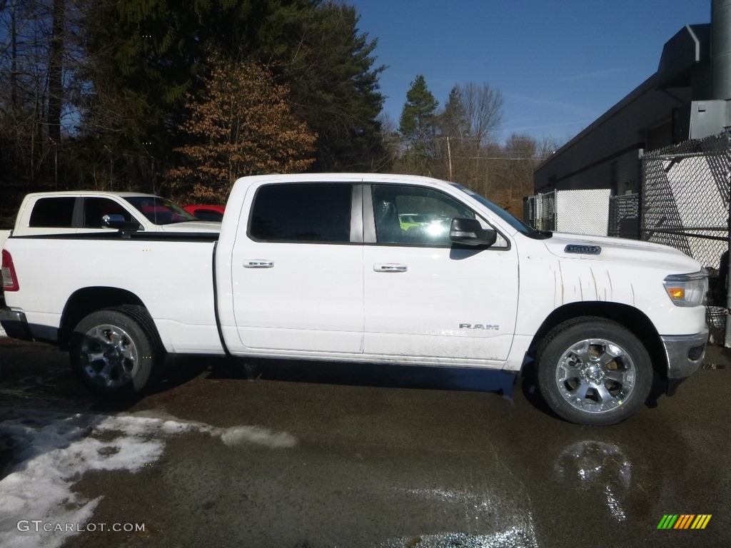 2019 1500 Big Horn Crew Cab 4x4 - Bright White / Black/Light Mountain Brown photo #6