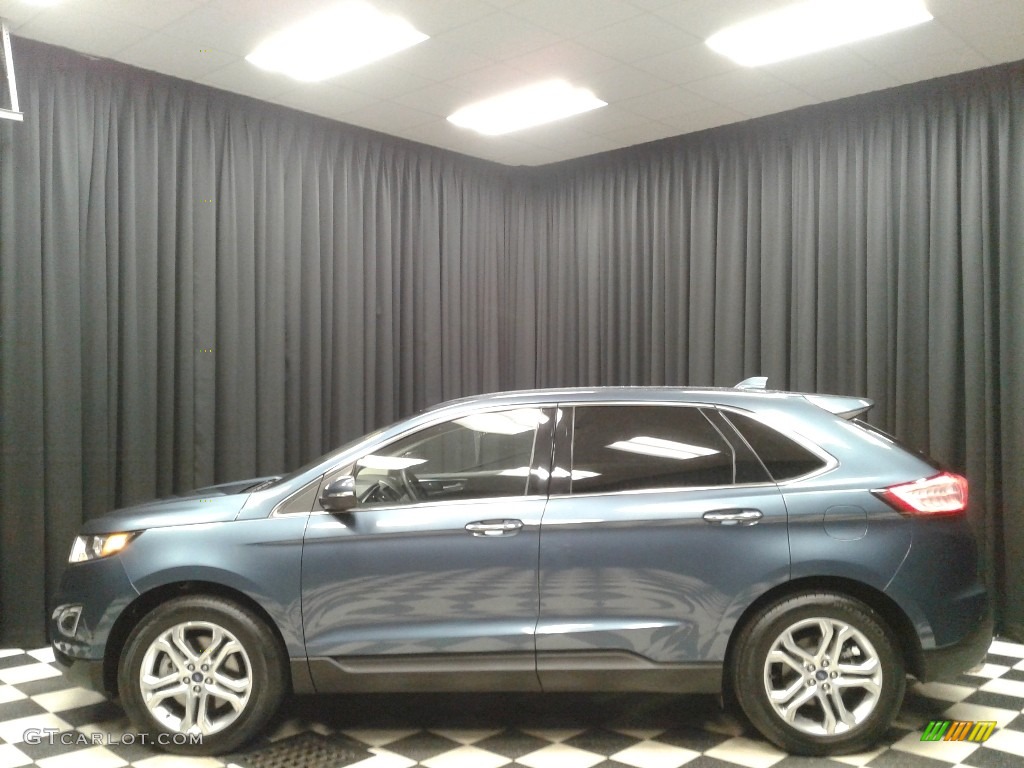 2018 Edge Titanium AWD - Blue / Ebony photo #1