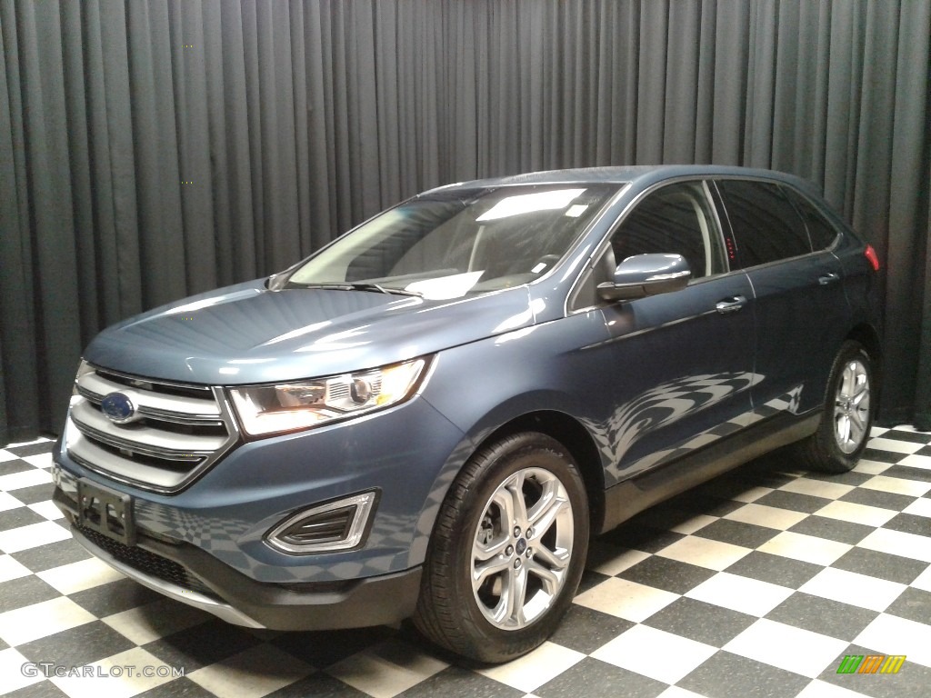2018 Edge Titanium AWD - Blue / Ebony photo #2