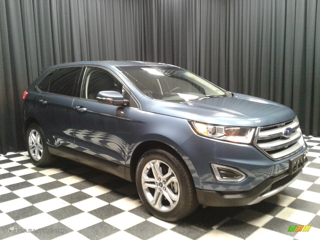 2018 Edge Titanium AWD - Blue / Ebony photo #4