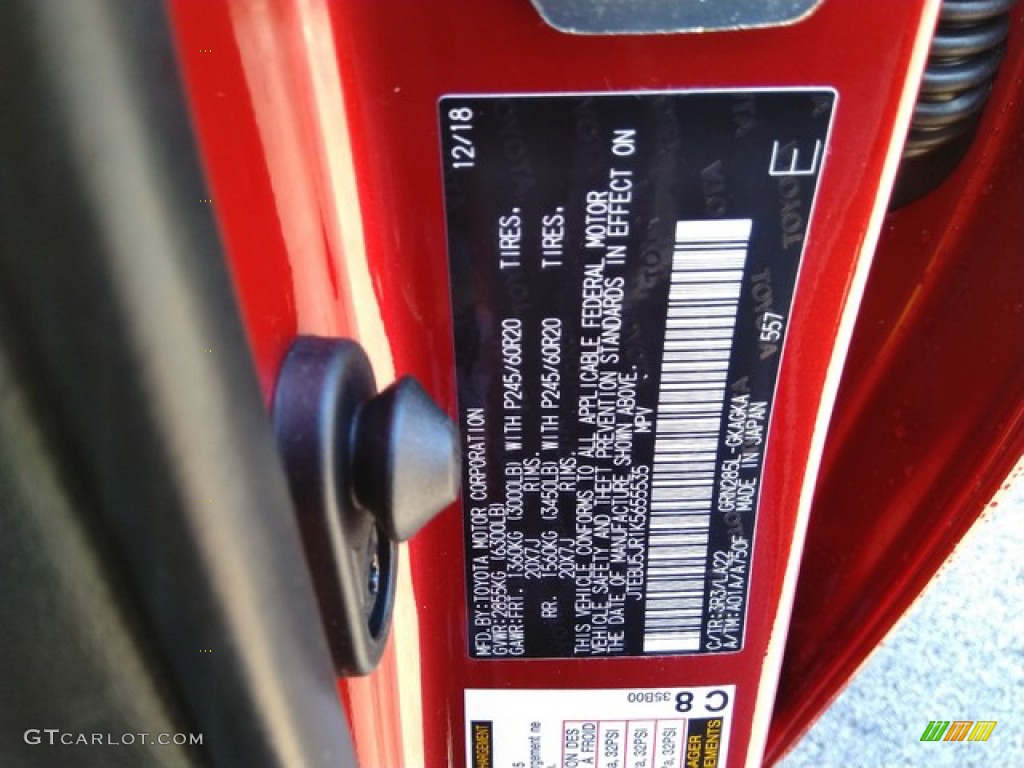 2019 4Runner Limited 4x4 - Barcelona Red Metallic / Black photo #21