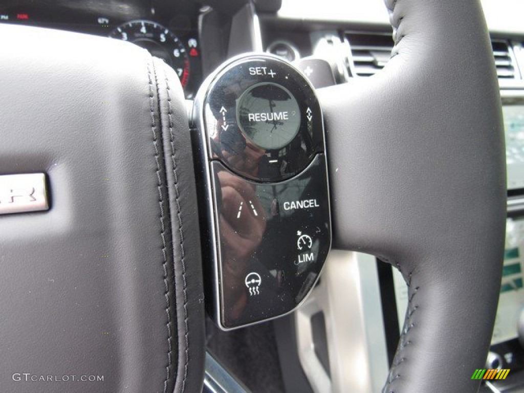 2019 Land Rover Range Rover HSE Ebony/Ebony Steering Wheel Photo #131748535