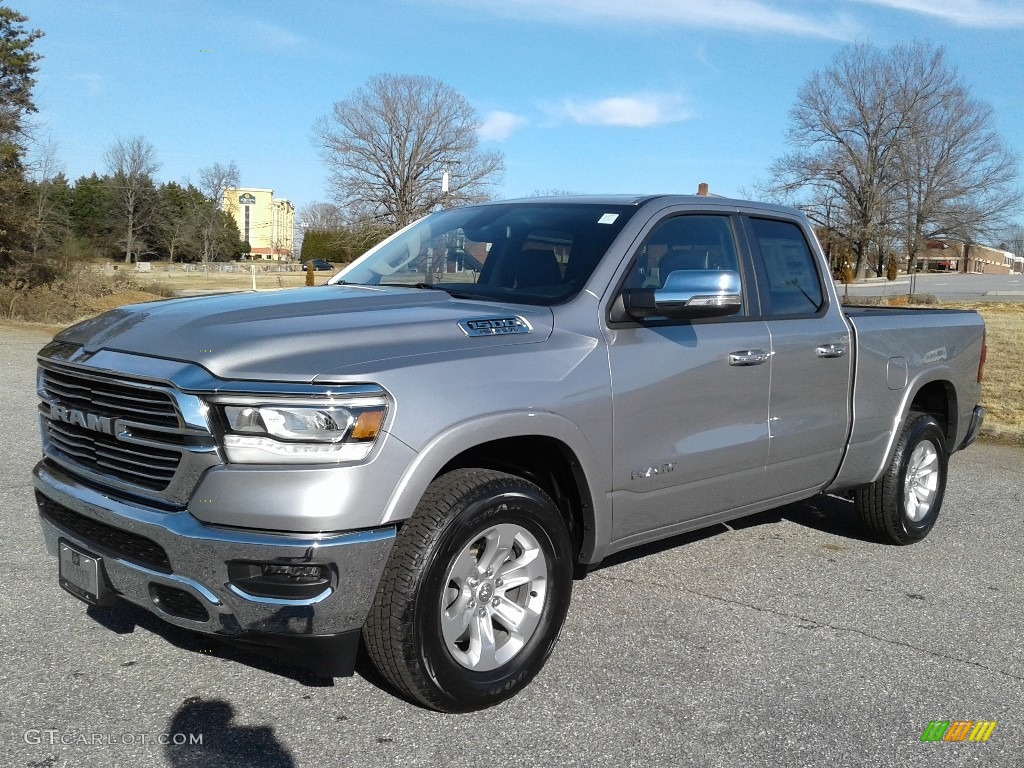 2019 1500 Laramie Quad Cab 4x4 - Billett Silver Metallic / Black photo #2