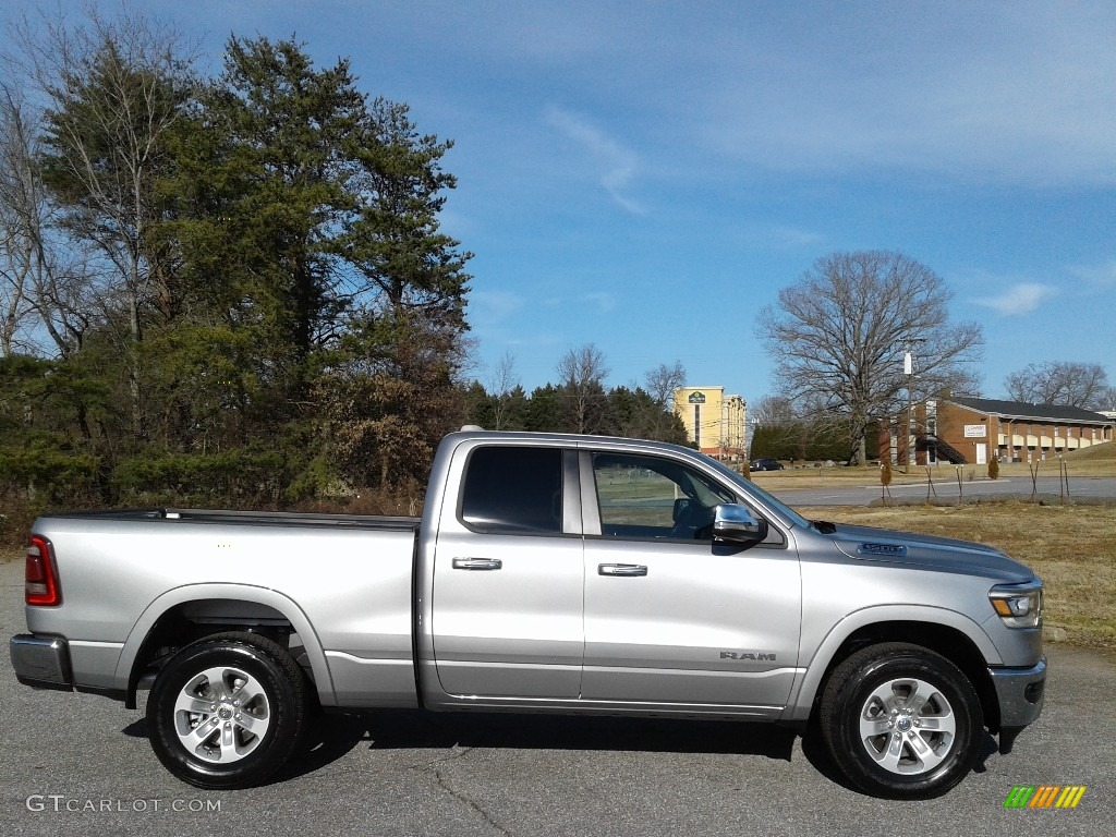 2019 1500 Laramie Quad Cab 4x4 - Billett Silver Metallic / Black photo #5