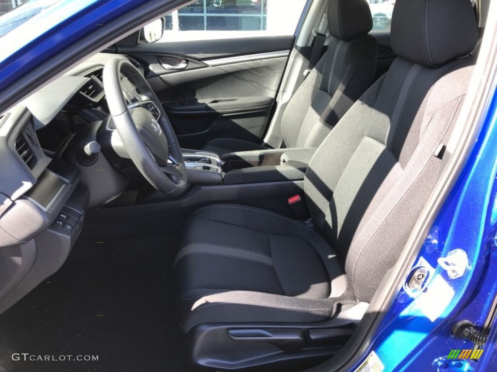 2019 Civic LX Sedan - Agean Blue Metallic / Black photo #15