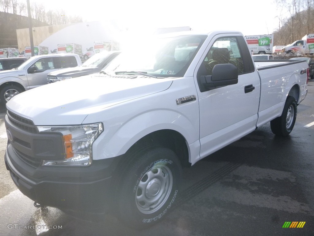 2019 F150 XL Regular Cab 4x4 - Oxford White / Earth Gray photo #2