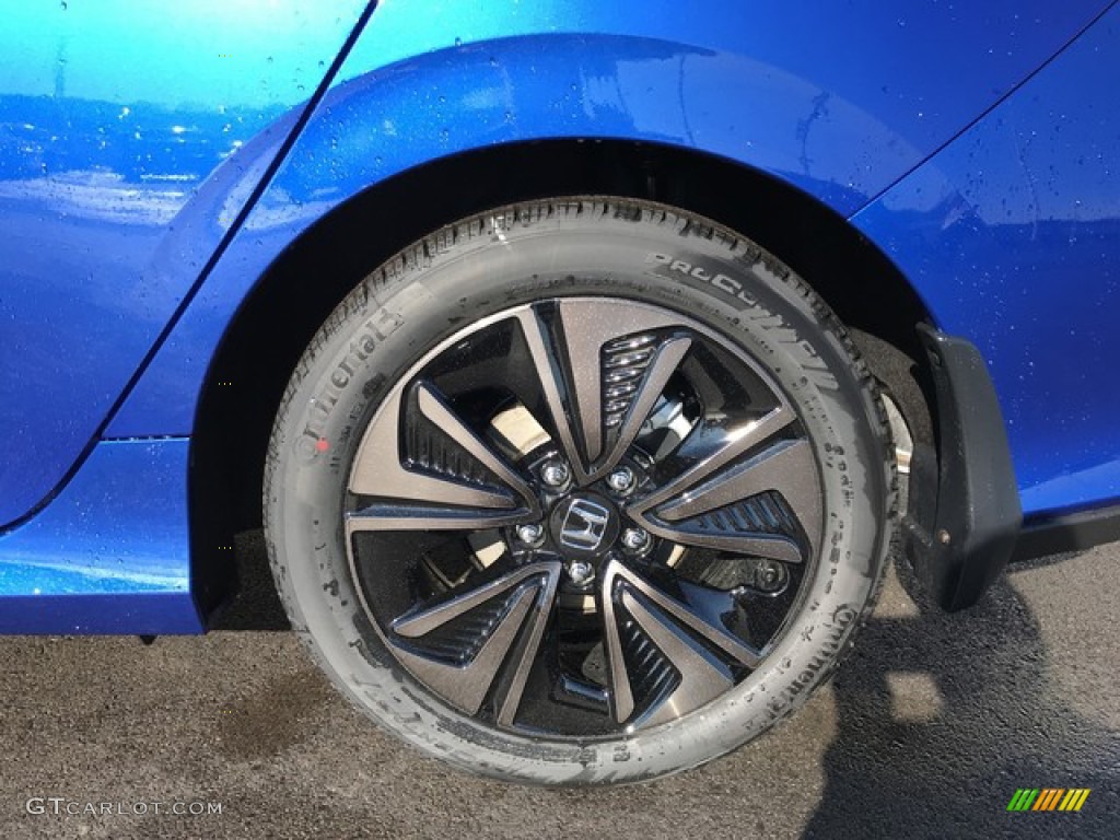 2019 Civic EX Hatchback - Agean Blue Metallic / Black photo #10
