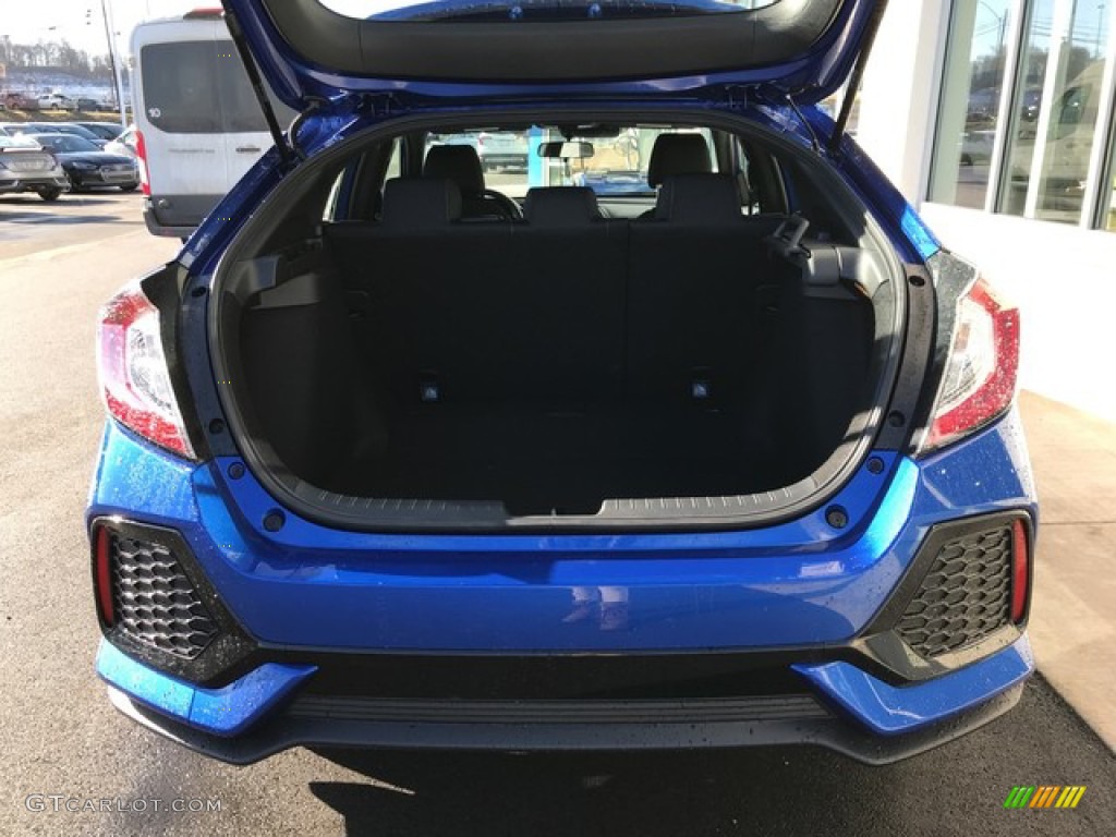 2019 Civic EX Hatchback - Agean Blue Metallic / Black photo #27