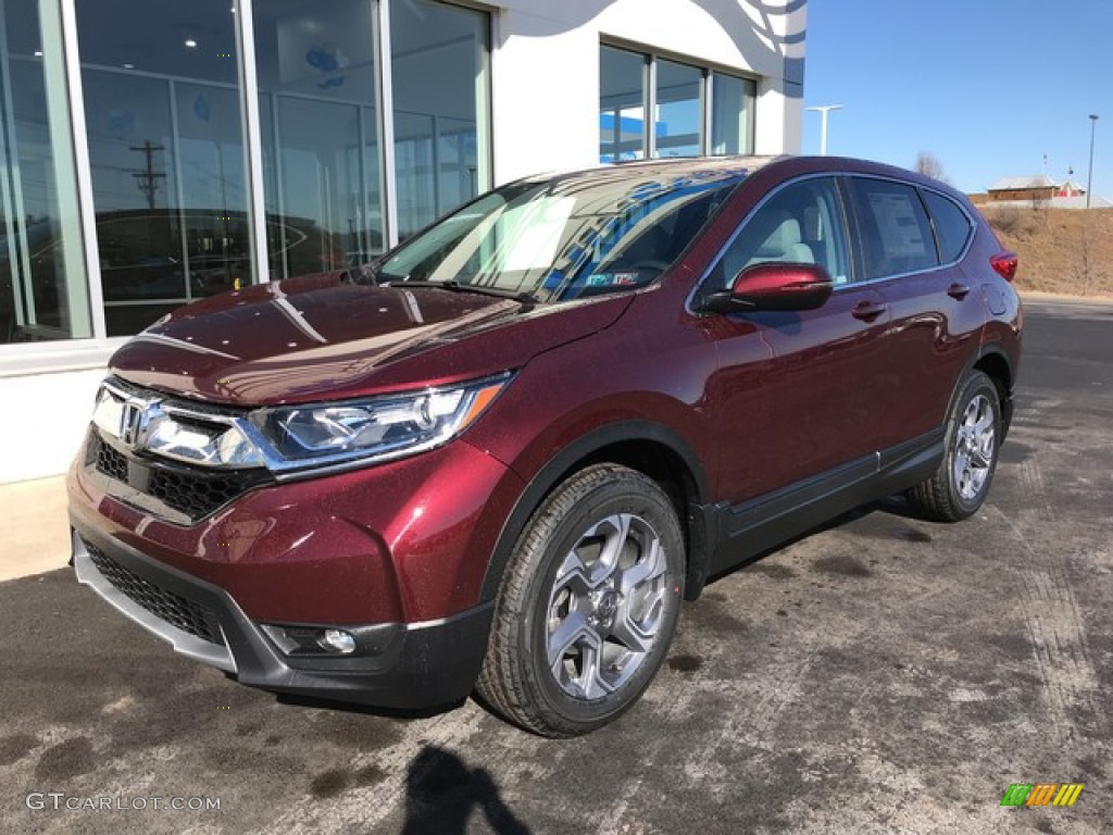 2019 CR-V EX-L AWD - Basque Red Pearl II / Gray photo #3