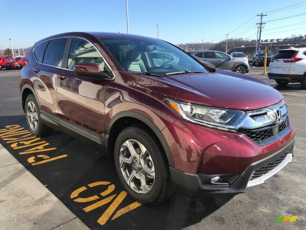 2019 CR-V EX-L AWD - Basque Red Pearl II / Gray photo #5