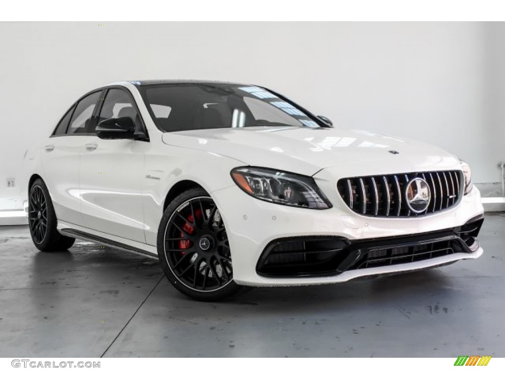 designo Diamond White Metallic 2019 Mercedes-Benz C AMG 63 S Sedan Exterior Photo #131762567