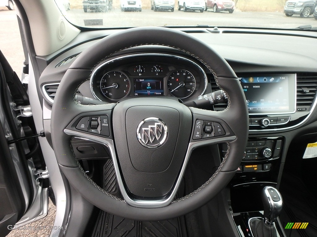 2019 Buick Encore Sport Touring AWD Ebony Steering Wheel Photo #131764433