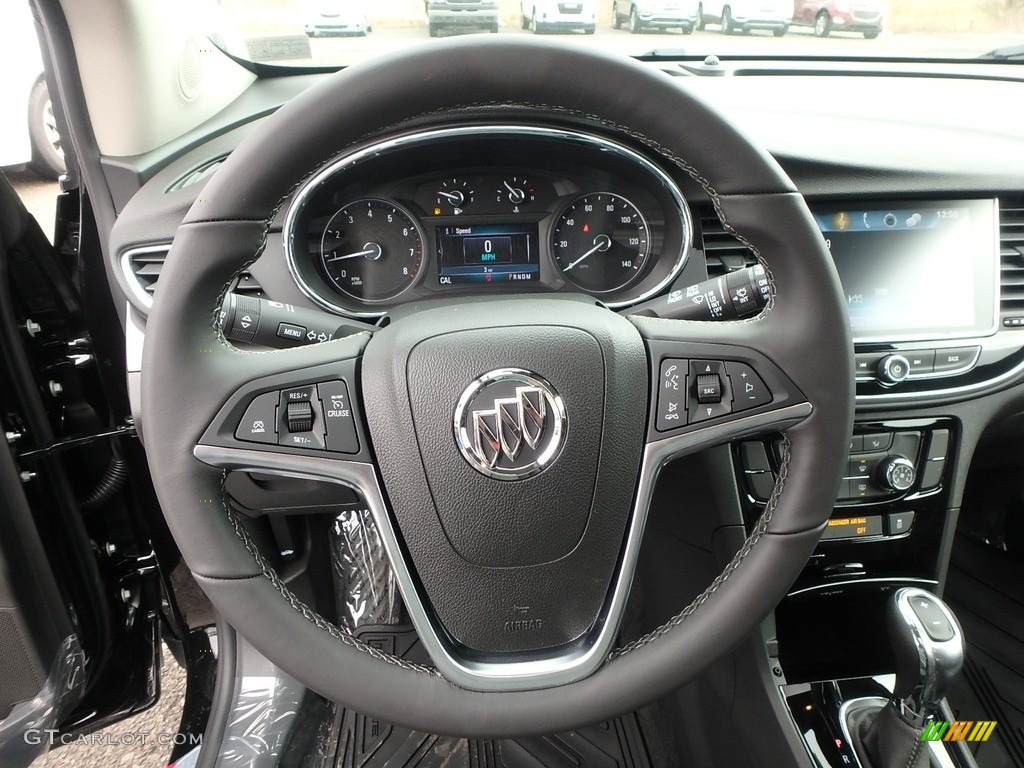 2019 Buick Encore Sport Touring AWD Ebony Steering Wheel Photo #131765582