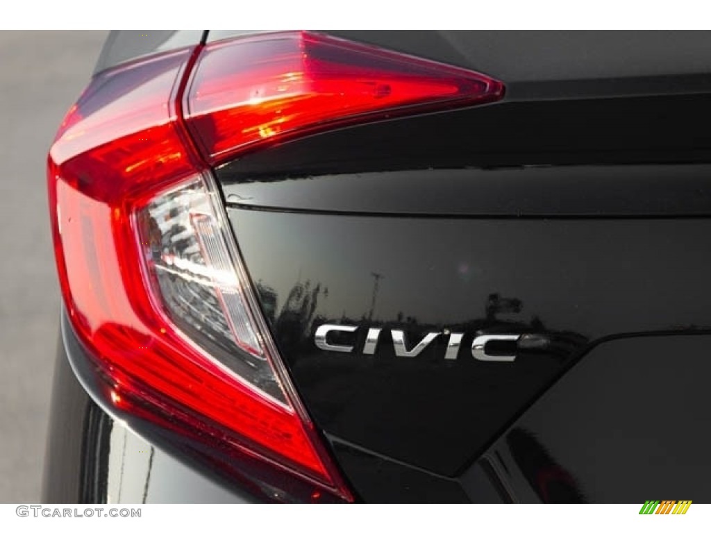 2019 Civic LX Sedan - Crystal Black Pearl / Gray photo #7