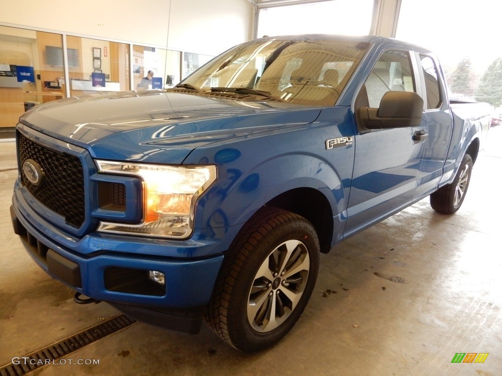 2019 F150 STX SuperCab 4x4 - Velocity Blue / Black photo #4