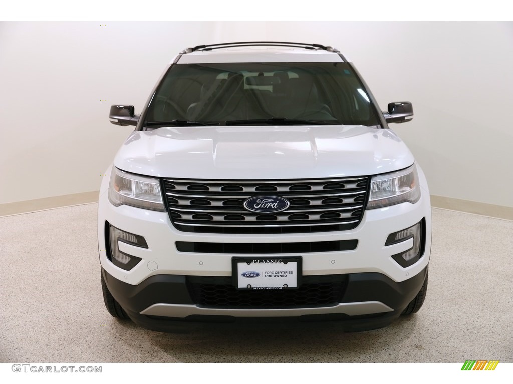 2016 Explorer XLT 4WD - White Platinum Metallic Tri-Coat / Ebony Black photo #2