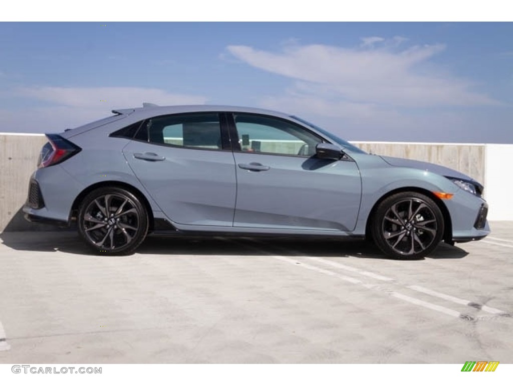 Sonic Gray Pearl 2019 Honda Civic Sport Hatchback Exterior Photo #131775446