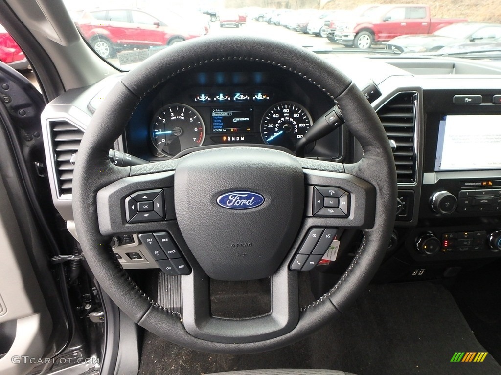 2019 Ford F150 XLT SuperCab 4x4 Earth Gray Steering Wheel Photo #131776694