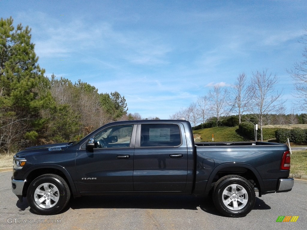 2019 1500 Laramie Crew Cab 4x4 - Maximum Steel Metallic / Black photo #1