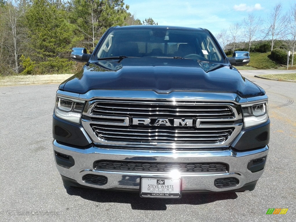 2019 1500 Laramie Crew Cab 4x4 - Maximum Steel Metallic / Black photo #3