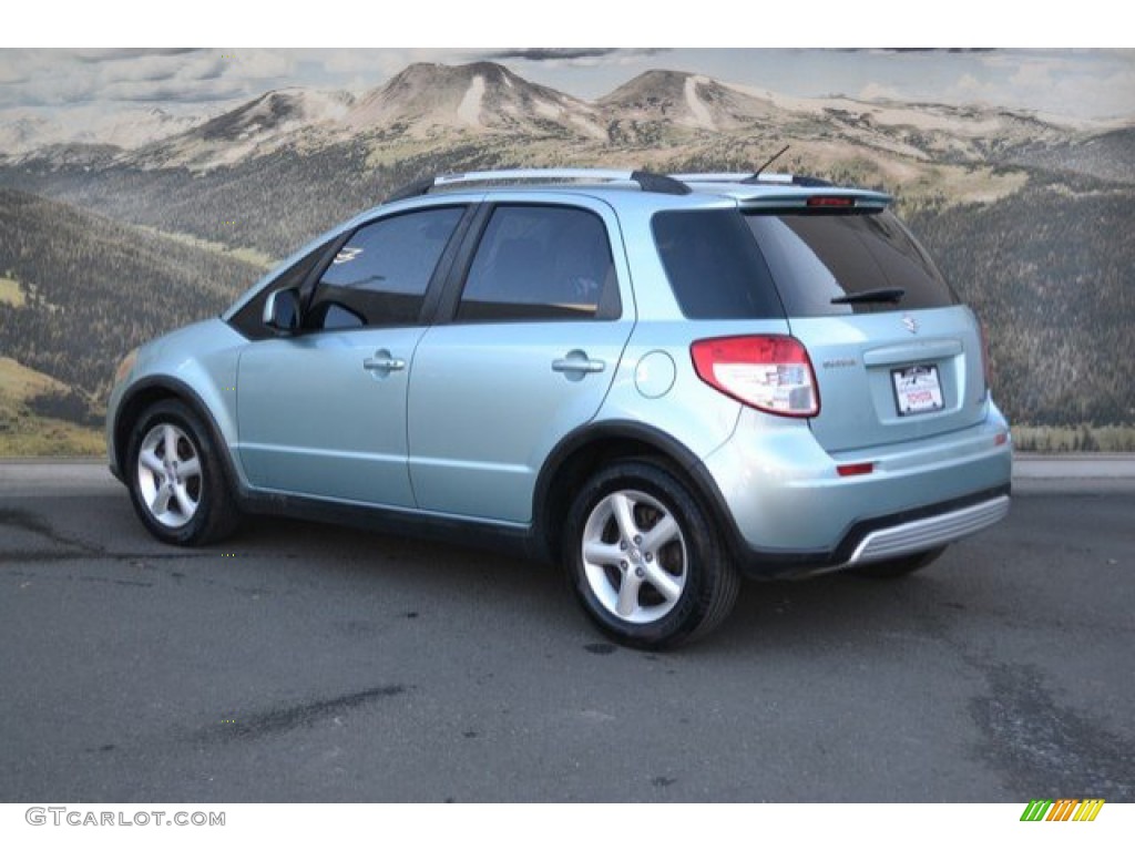 2009 SX4 Crossover Touring AWD - Vapor Blue Metallic / Black photo #8