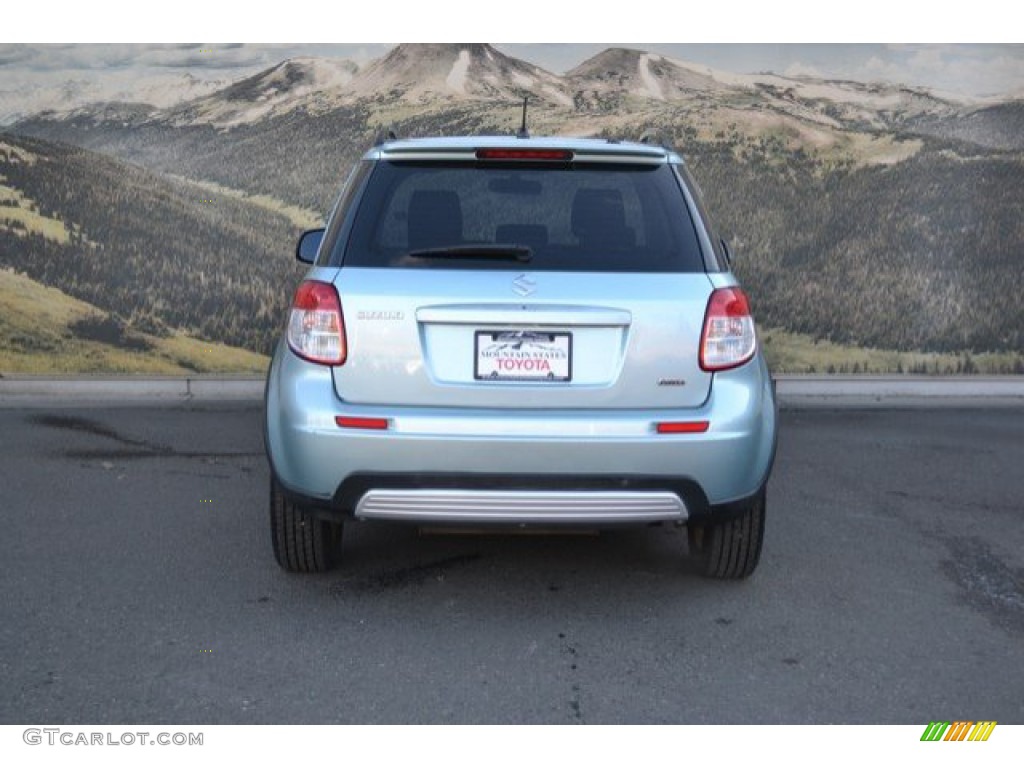 2009 SX4 Crossover Touring AWD - Vapor Blue Metallic / Black photo #9