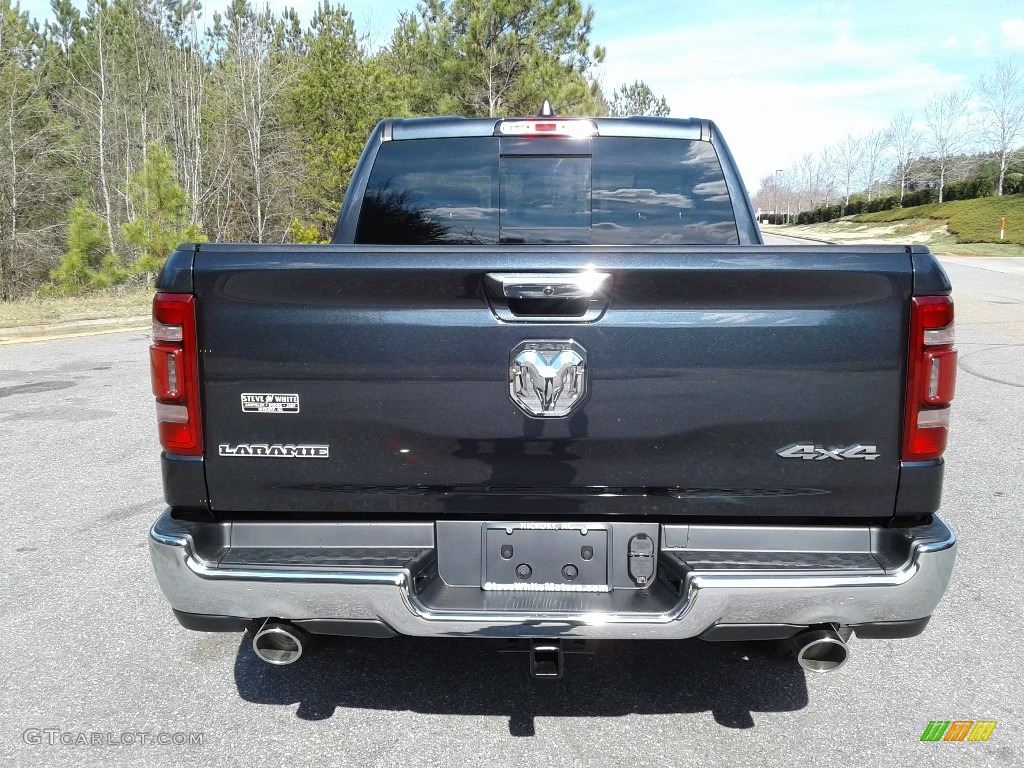 2019 1500 Laramie Crew Cab 4x4 - Maximum Steel Metallic / Black photo #7