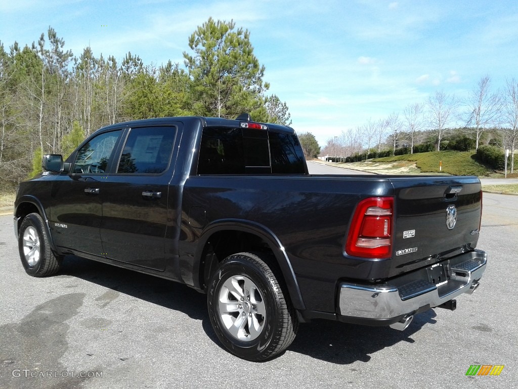 2019 1500 Laramie Crew Cab 4x4 - Maximum Steel Metallic / Black photo #8