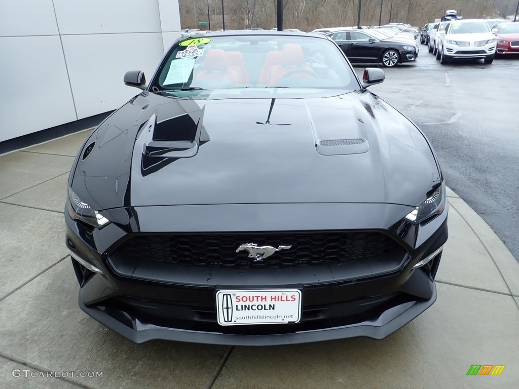 2018 Mustang EcoBoost Premium Convertible - Shadow Black / Showstopper Red photo #8