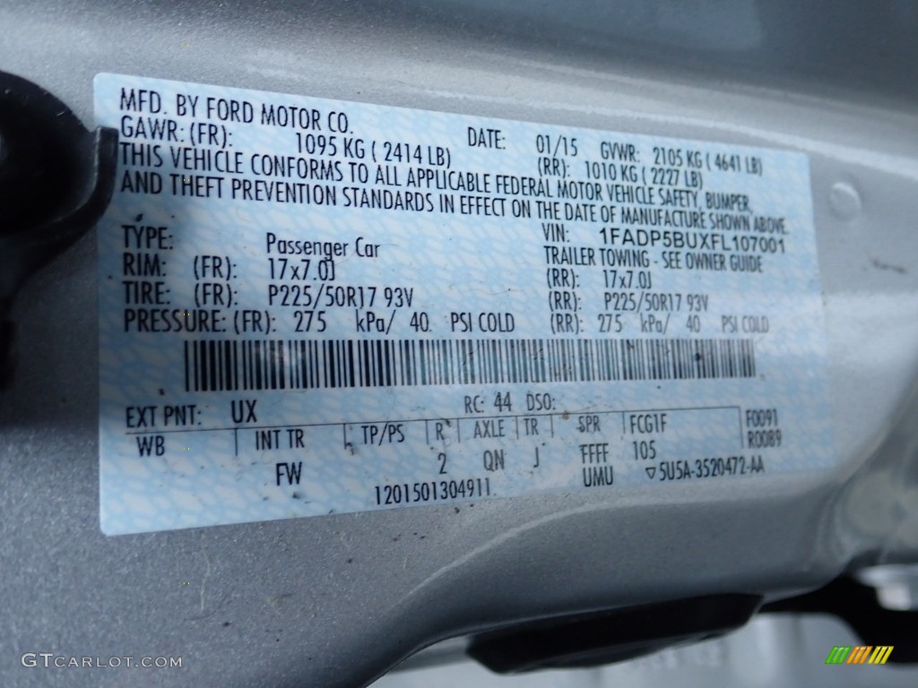 2015 C-Max Hybrid SEL - Ingot Silver Metallic / Charcoal Black photo #24