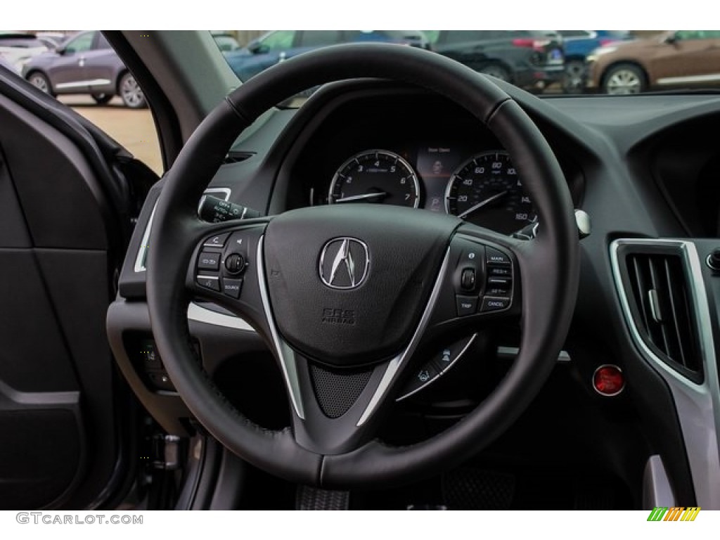 2019 Acura TLX V6 Sedan Ebony Steering Wheel Photo #131786357