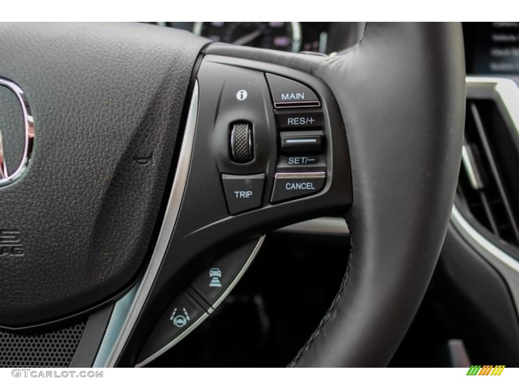 2019 Acura TLX V6 Sedan Ebony Steering Wheel Photo #131786396