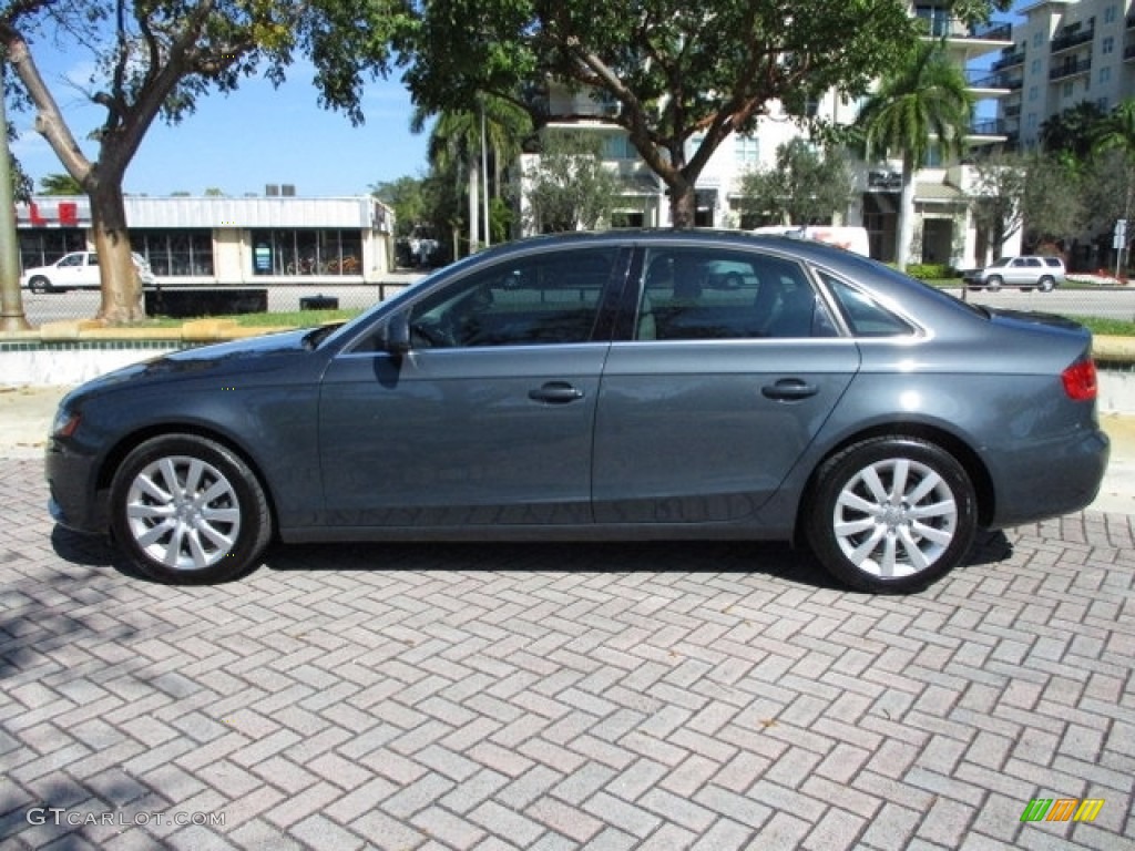 2009 A4 2.0T Premium quattro Sedan - Meteor Grey Pearl Effect / Light Grey photo #3