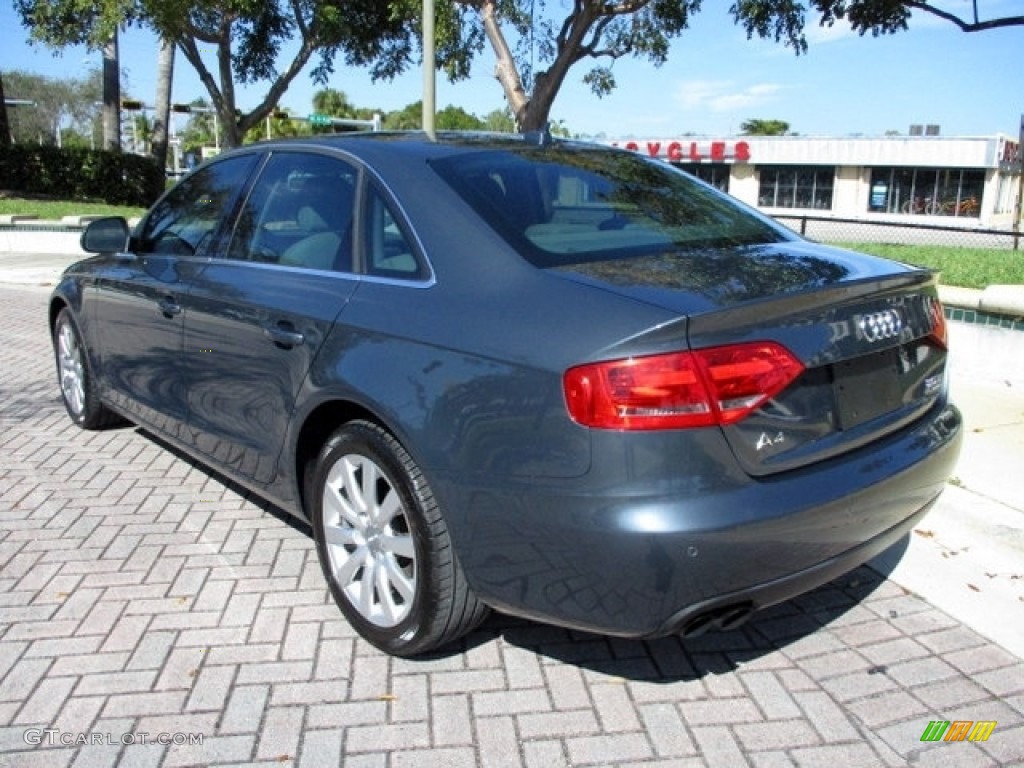 2009 A4 2.0T Premium quattro Sedan - Meteor Grey Pearl Effect / Light Grey photo #5
