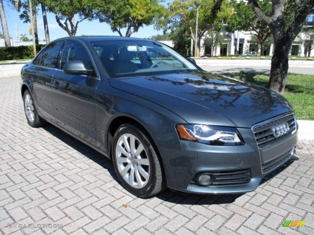 2009 A4 2.0T Premium quattro Sedan - Meteor Grey Pearl Effect / Light Grey photo #14