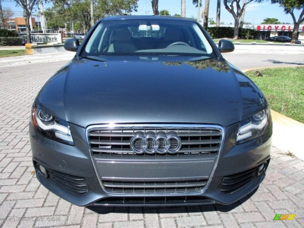 2009 A4 2.0T Premium quattro Sedan - Meteor Grey Pearl Effect / Light Grey photo #16
