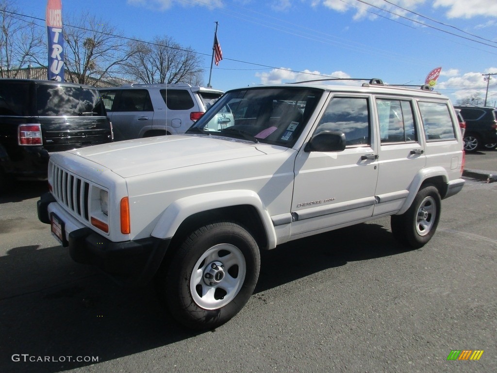 2001 Cherokee Sport - Stone White / Agate photo #3