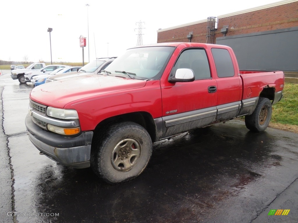 2000 Silverado 1500 LS Extended Cab 4x4 - Victory Red / Graphite photo #7